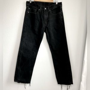 Levi's 505 distressed jeans